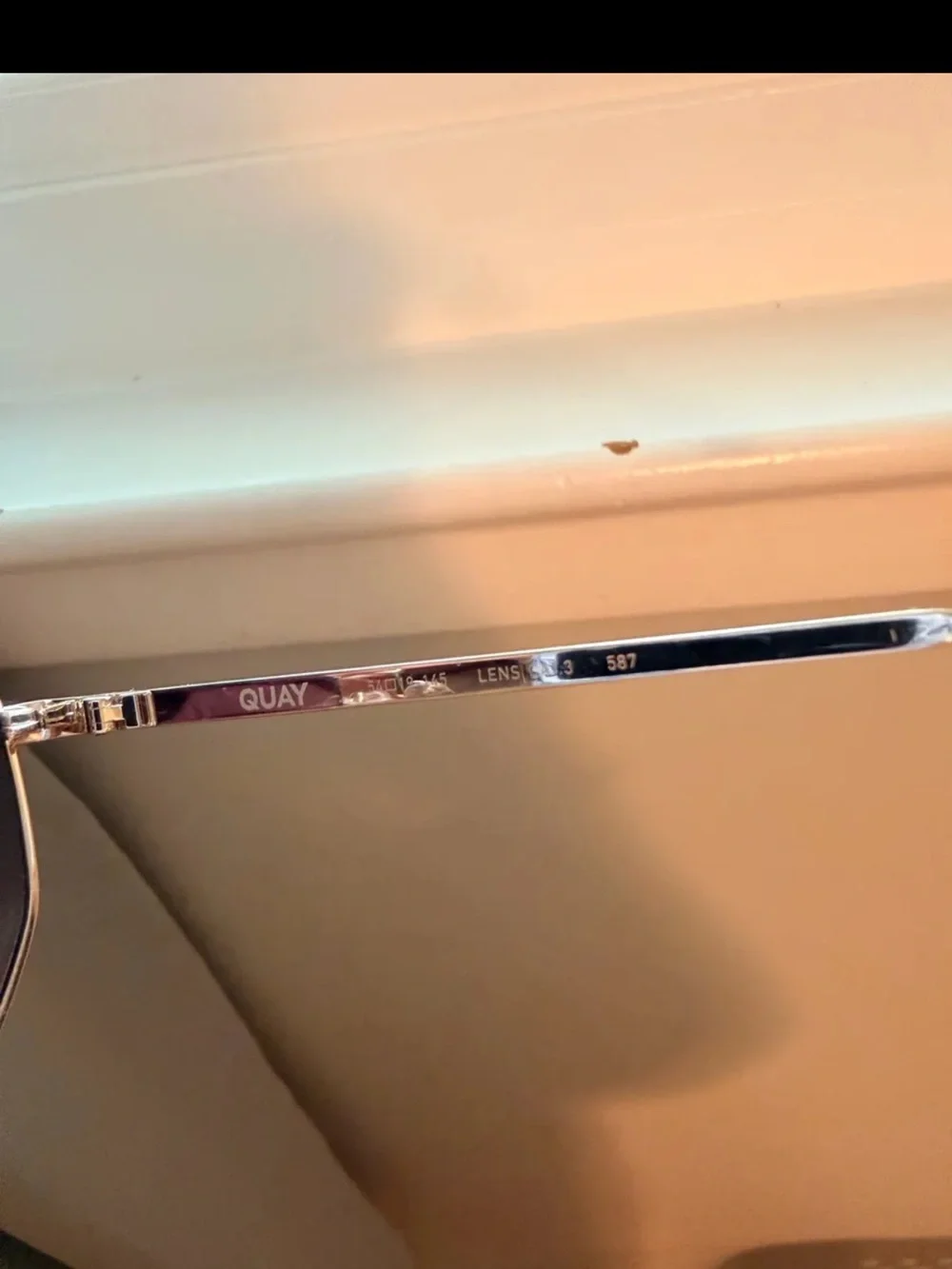 Quay Australia Gold Frame Sunglasses with Brown Gradient Lenses